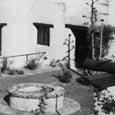 Postcard of Patio, Indian Lodge, 1942